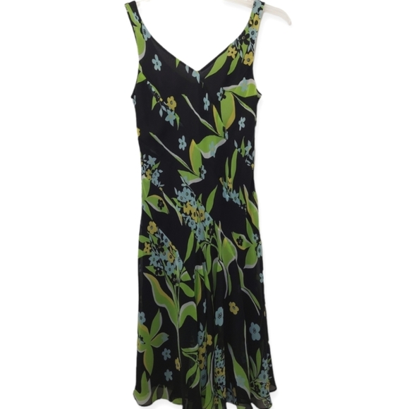 Studio 1940 Women's Size Small Sleeveless Dress Floral Black Green Vacation - Picture 1 of 7